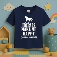 Horses Make Me Happy You Not So Much Toddler T-Shirt thumb 3