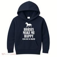 Horses Make Me Happy You Not So Much Kids Hoodie thumb 0