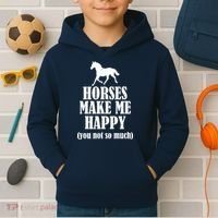 Horses Make Me Happy You Not So Much Kids Hoodie thumb 2