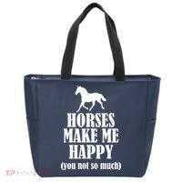 Horses Make Me Happy You Not So Much Tote Bag thumb 0