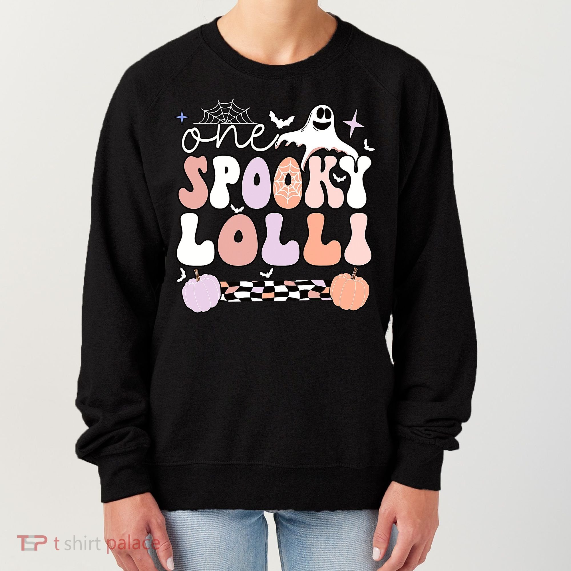 Halloween One Spooky Lolli Grandmother Groovy Women's Sweatshirt