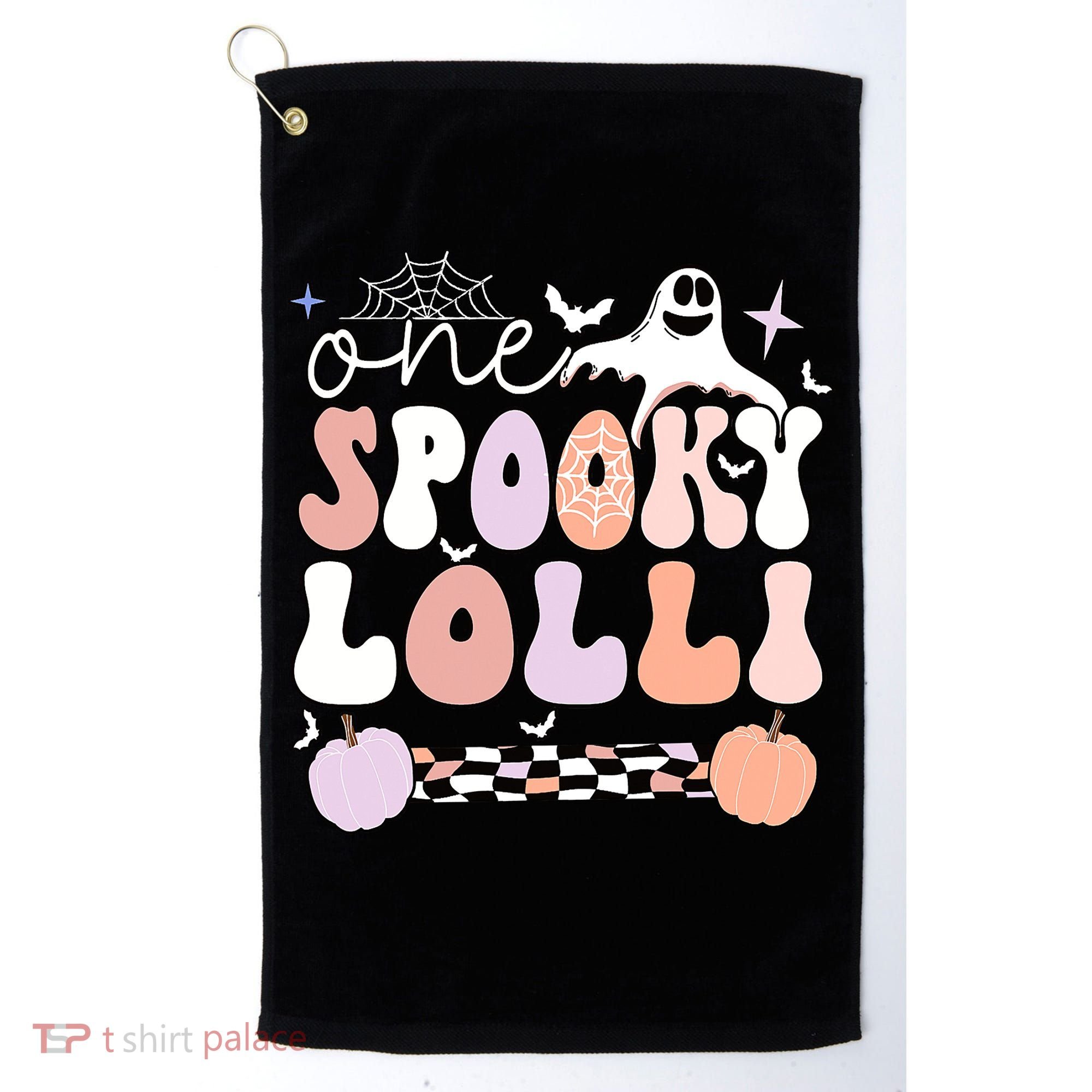 Halloween One Spooky Lolli Grandmother Groovy Golf Towel