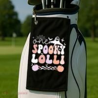 Halloween One Spooky Lolli Grandmother Groovy Golf Towel thumb 2