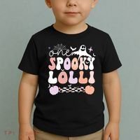 Halloween One Spooky Lolli Grandmother Groovy Toddler T-Shirt thumb 2