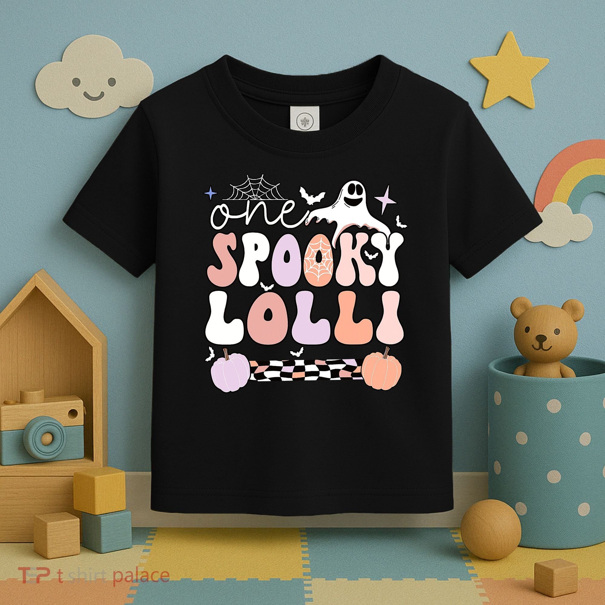 Halloween One Spooky Lolli Grandmother Groovy Toddler T-Shirt