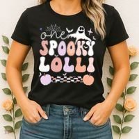 Halloween One Spooky Lolli Grandmother Groovy Women's T-Shirt thumb 2