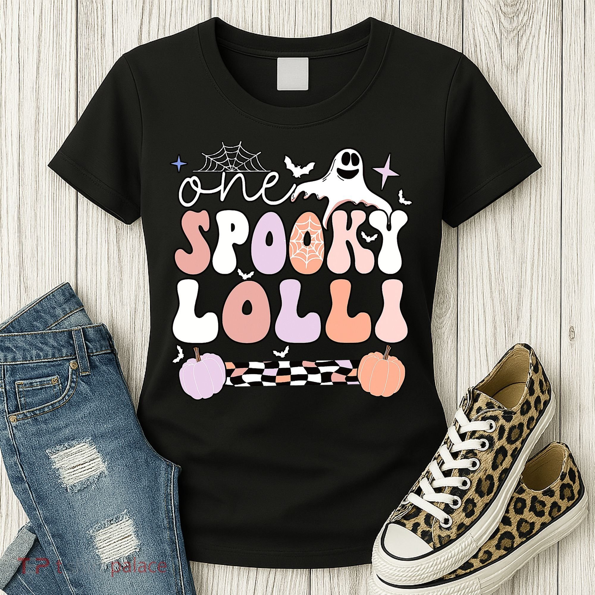 Halloween One Spooky Lolli Grandmother Groovy Women's T-Shirt