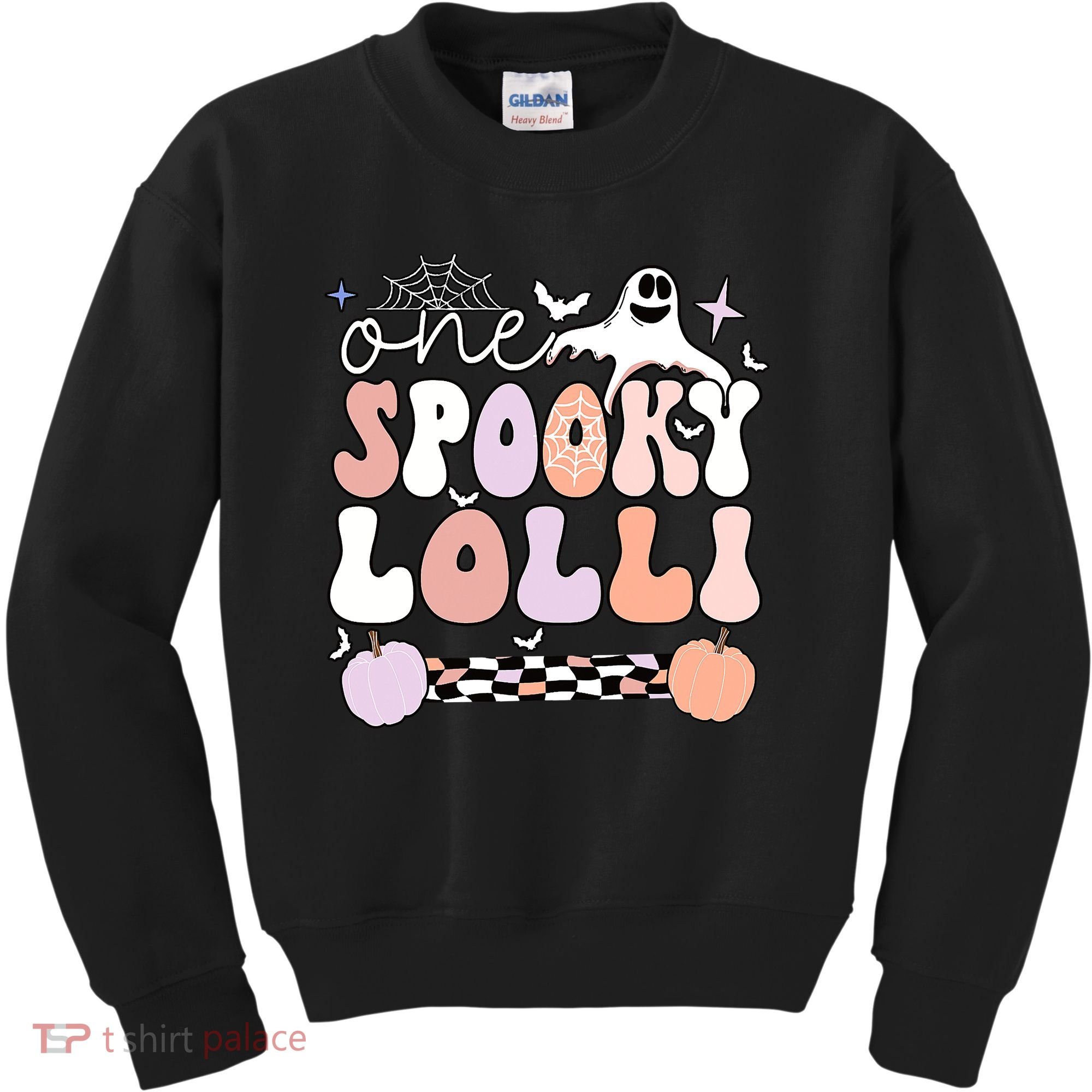 Halloween One Spooky Lolli Grandmother Groovy Kids Sweatshirt