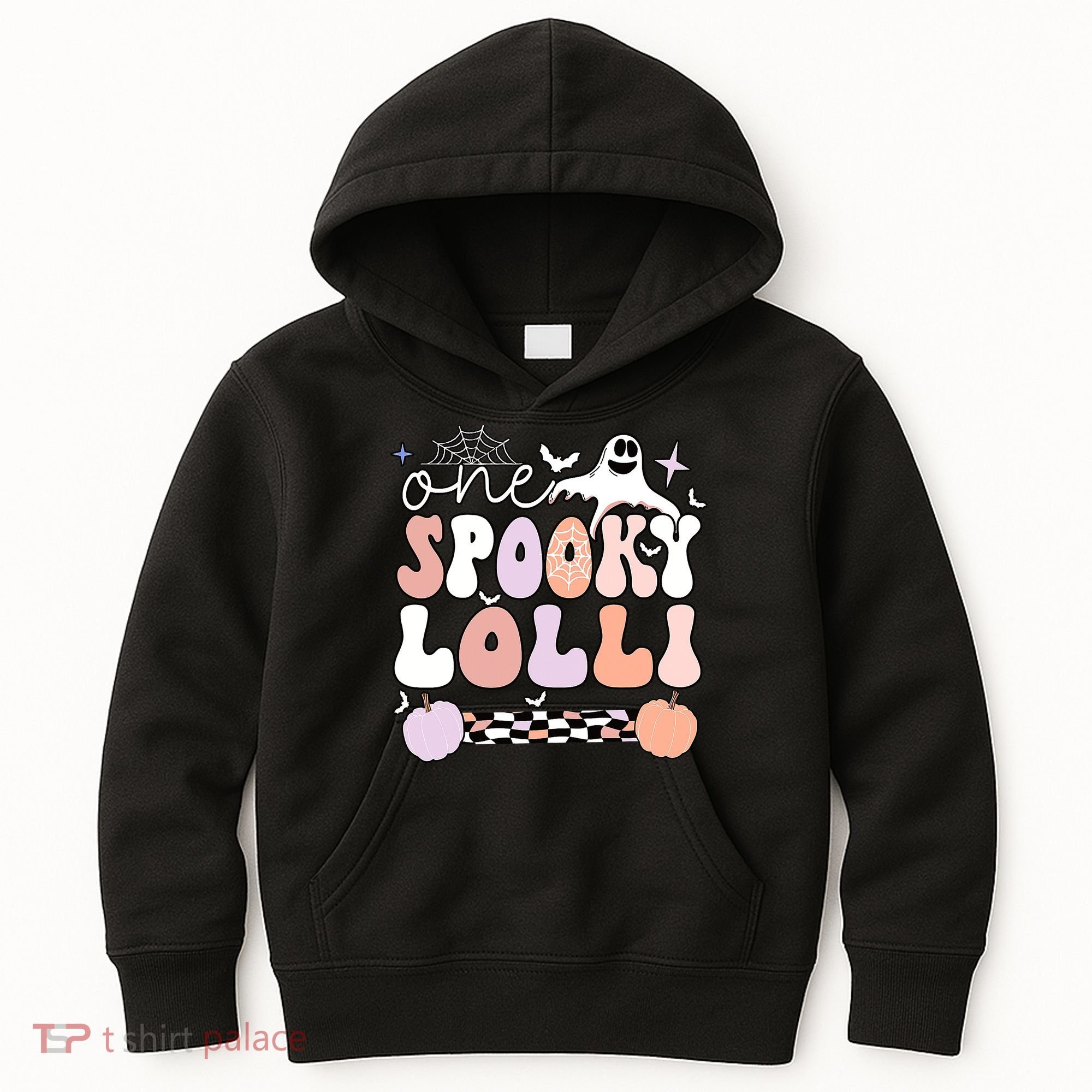 Halloween One Spooky Lolli Grandmother Groovy Kids Hoodie