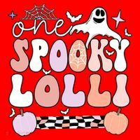 Halloween One Spooky Lolli Grandmother Groovy Santa Hat thumb 1
