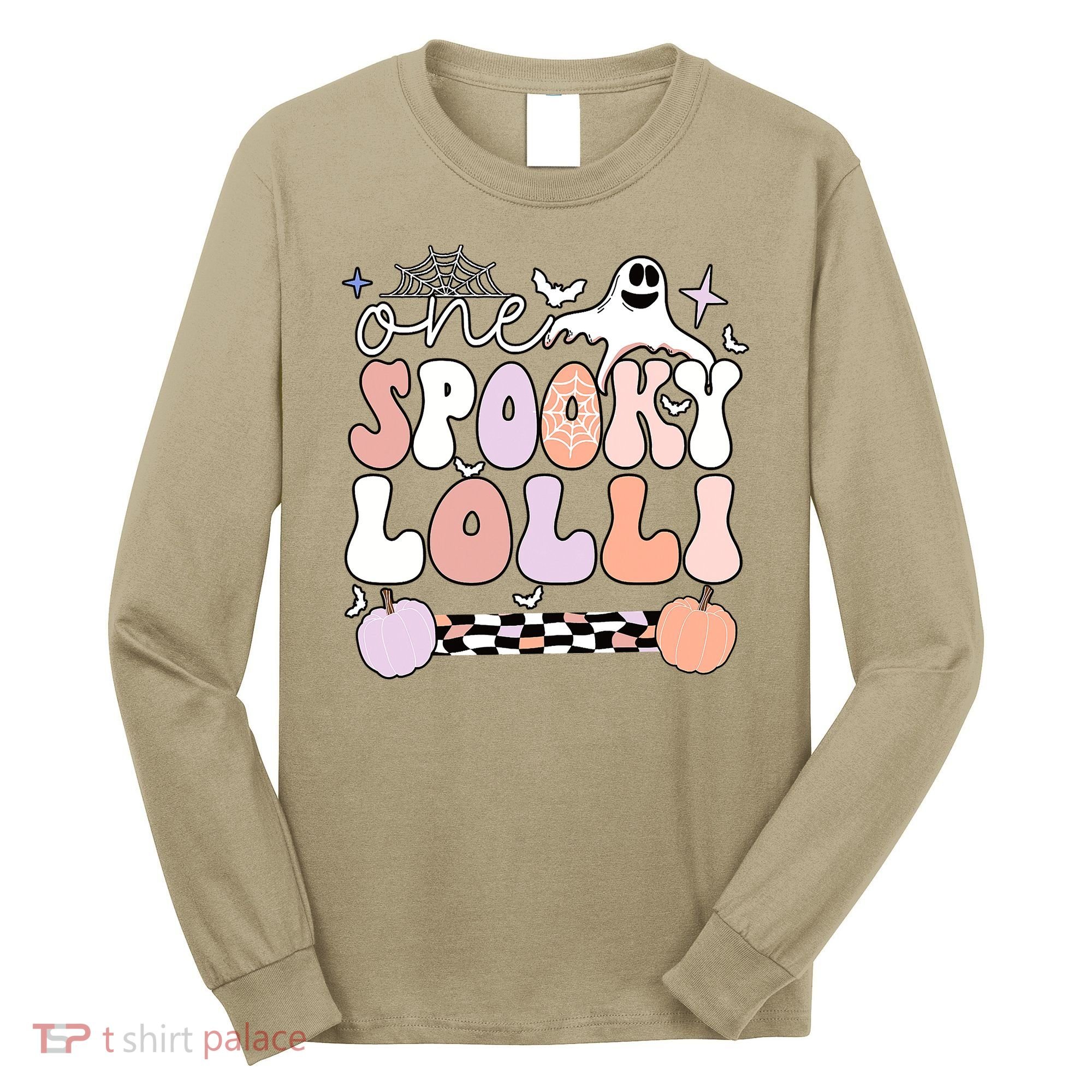 Halloween One Spooky Lolli Grandmother Groovy Long Sleeve Shirt