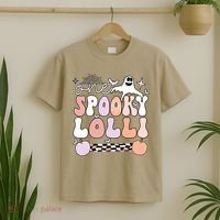 Halloween One Spooky Lolli Grandmother Groovy T-Shirt thumb 2