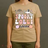 Halloween One Spooky Lolli Grandmother Groovy T-Shirt thumb 4