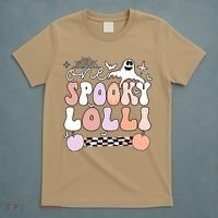 Halloween One Spooky Lolli Grandmother Groovy T-Shirt thumb 5
