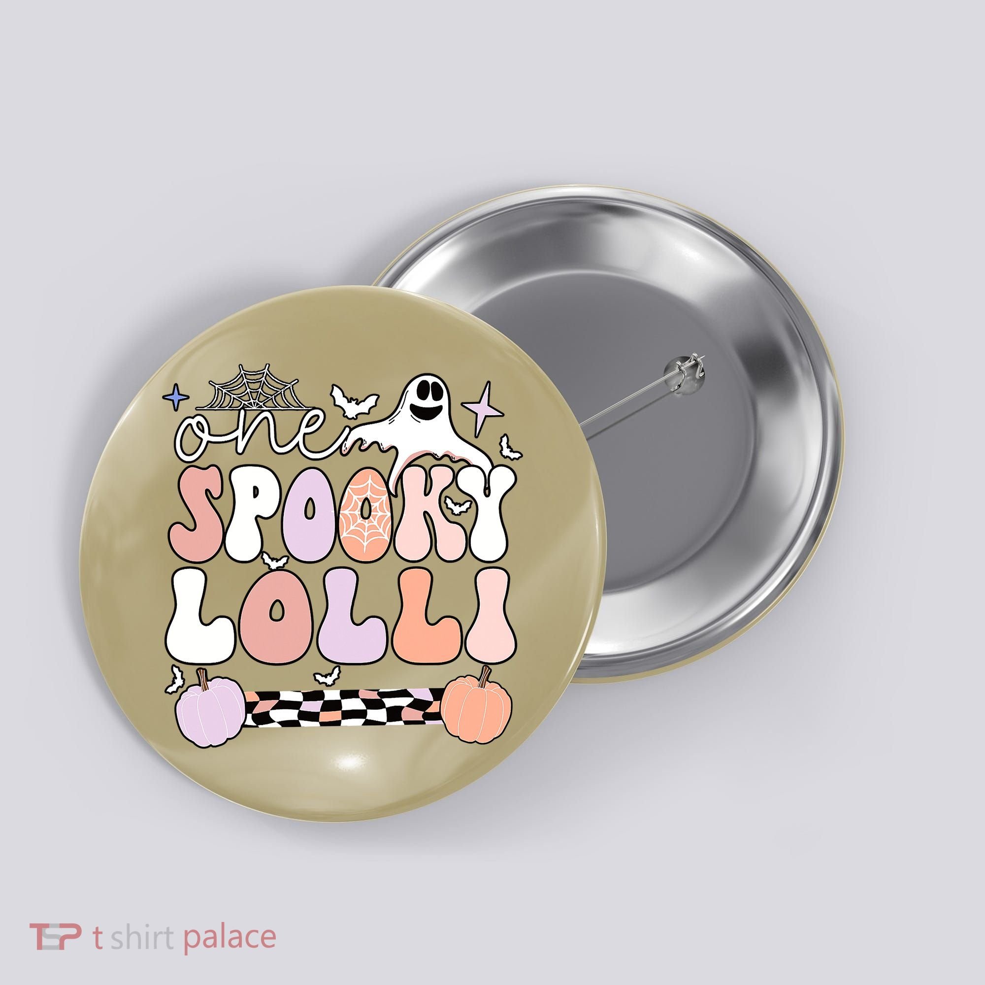Halloween One Spooky Lolli Grandmother Groovy Button