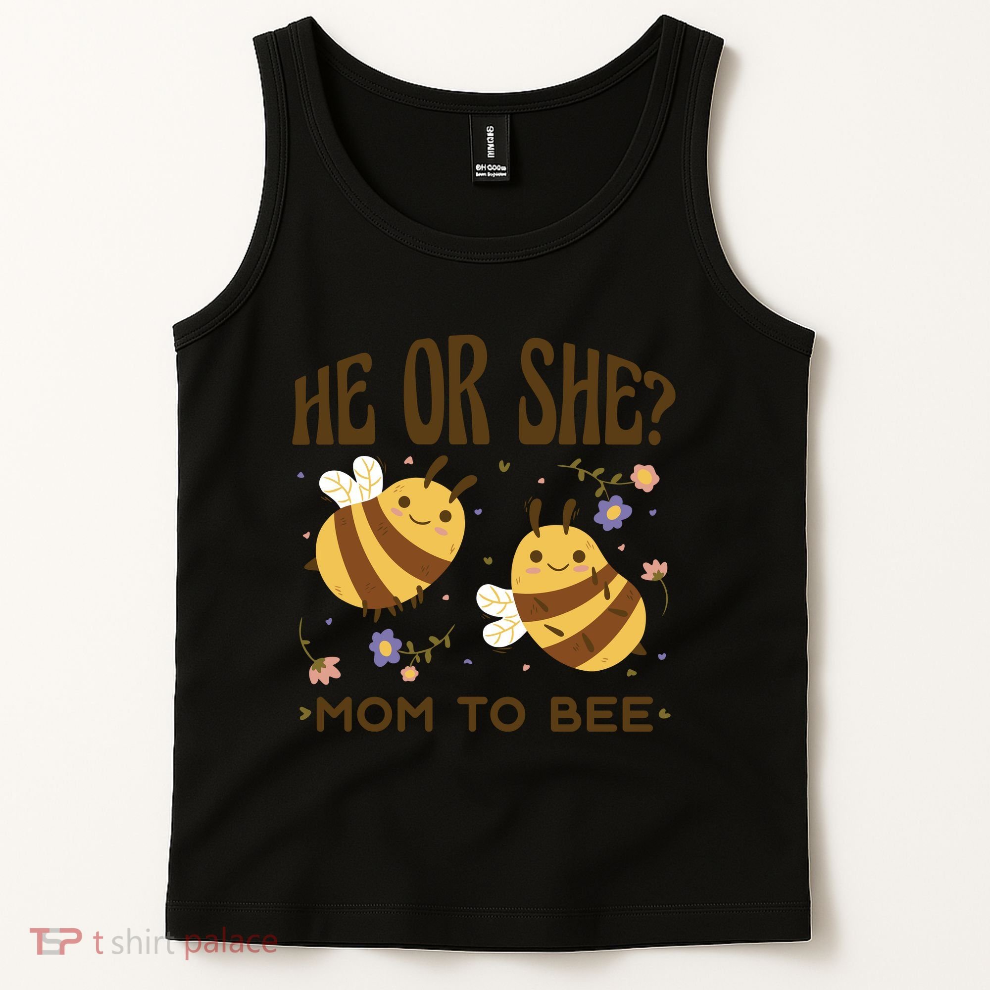 He Or She Mom To Bee Gender Reveal Tank Top