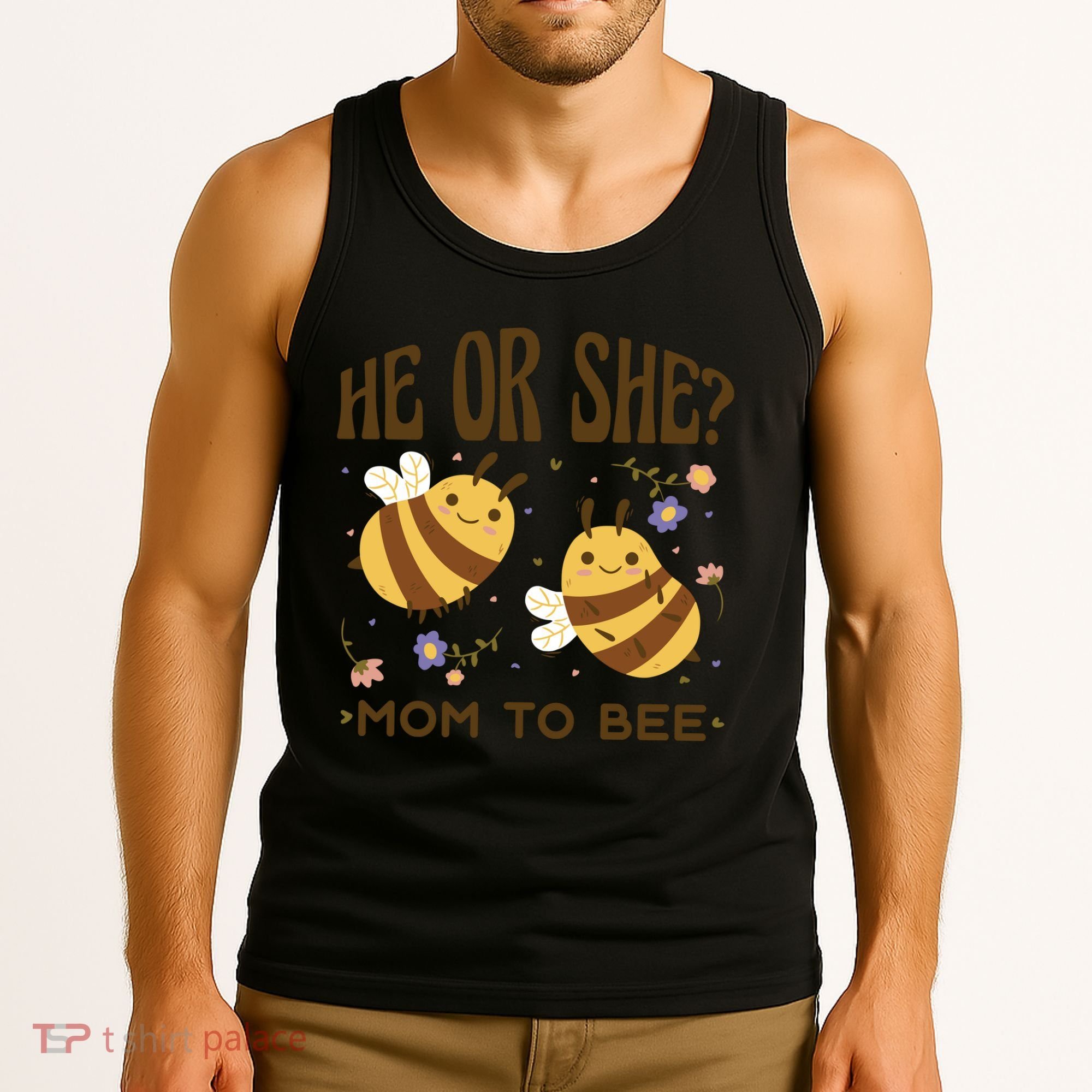 He Or She Mom To Bee Gender Reveal Tank Top