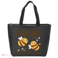 He Or She Mom To Bee Gender Reveal Tote Bag thumb 0