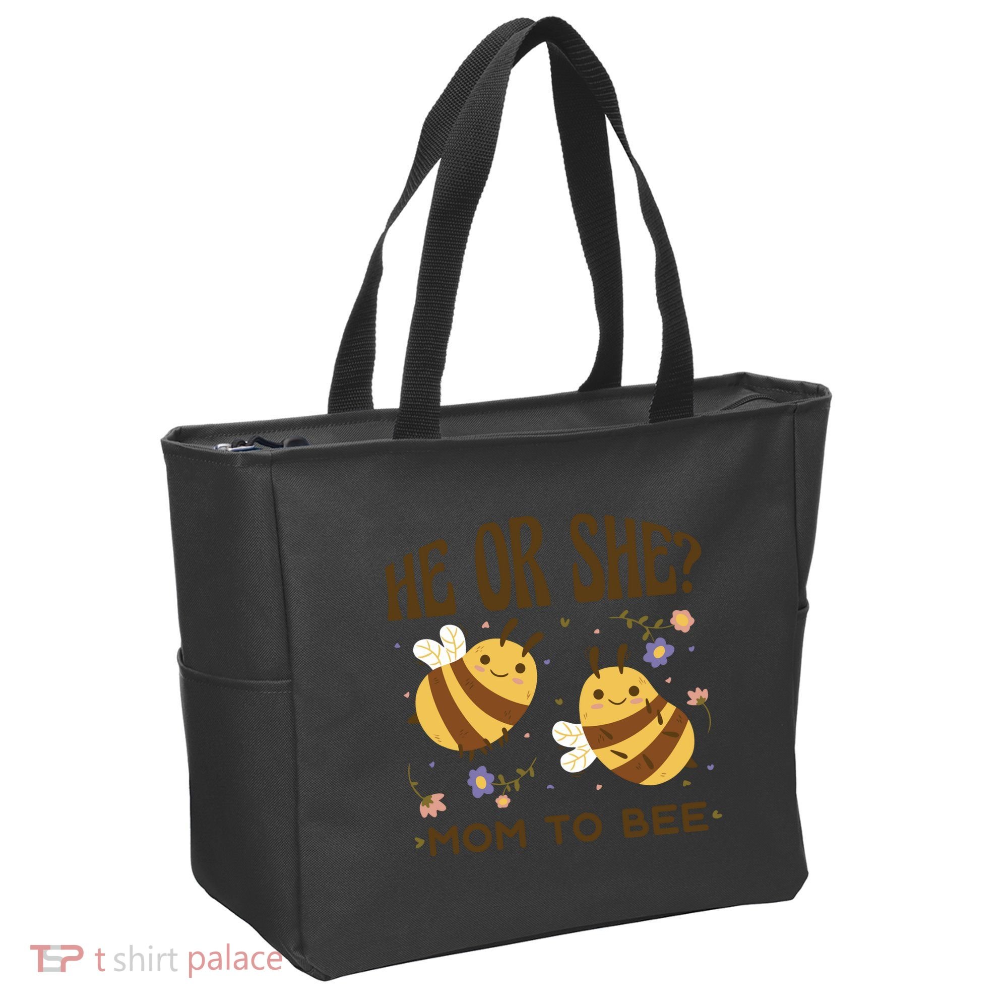 He Or She Mom To Bee Gender Reveal Tote Bag