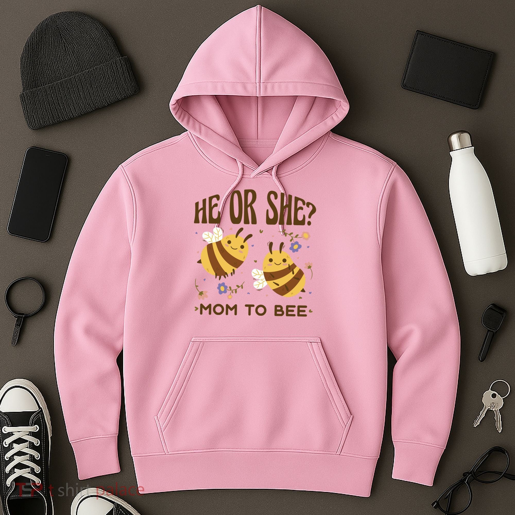 He Or She Mom To Bee Gender Reveal Hoodie
