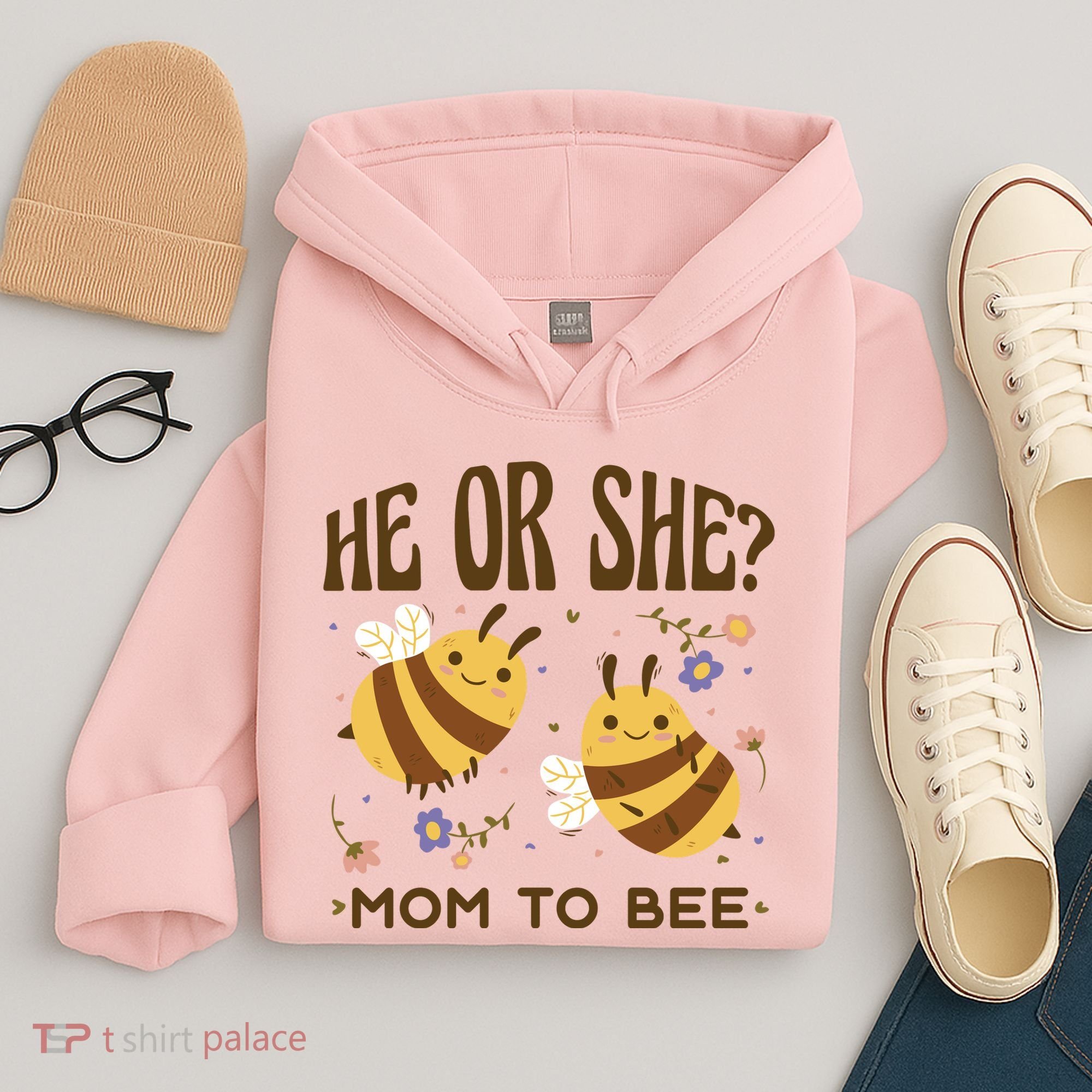 He Or She Mom To Bee Gender Reveal Hoodie