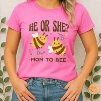He Or She Mom To Bee Gender Reveal Women's T-Shirt thumb 2