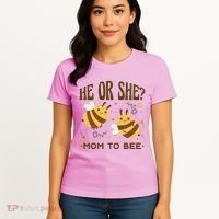 He Or She Mom To Bee Gender Reveal Women's T-Shirt thumb 4
