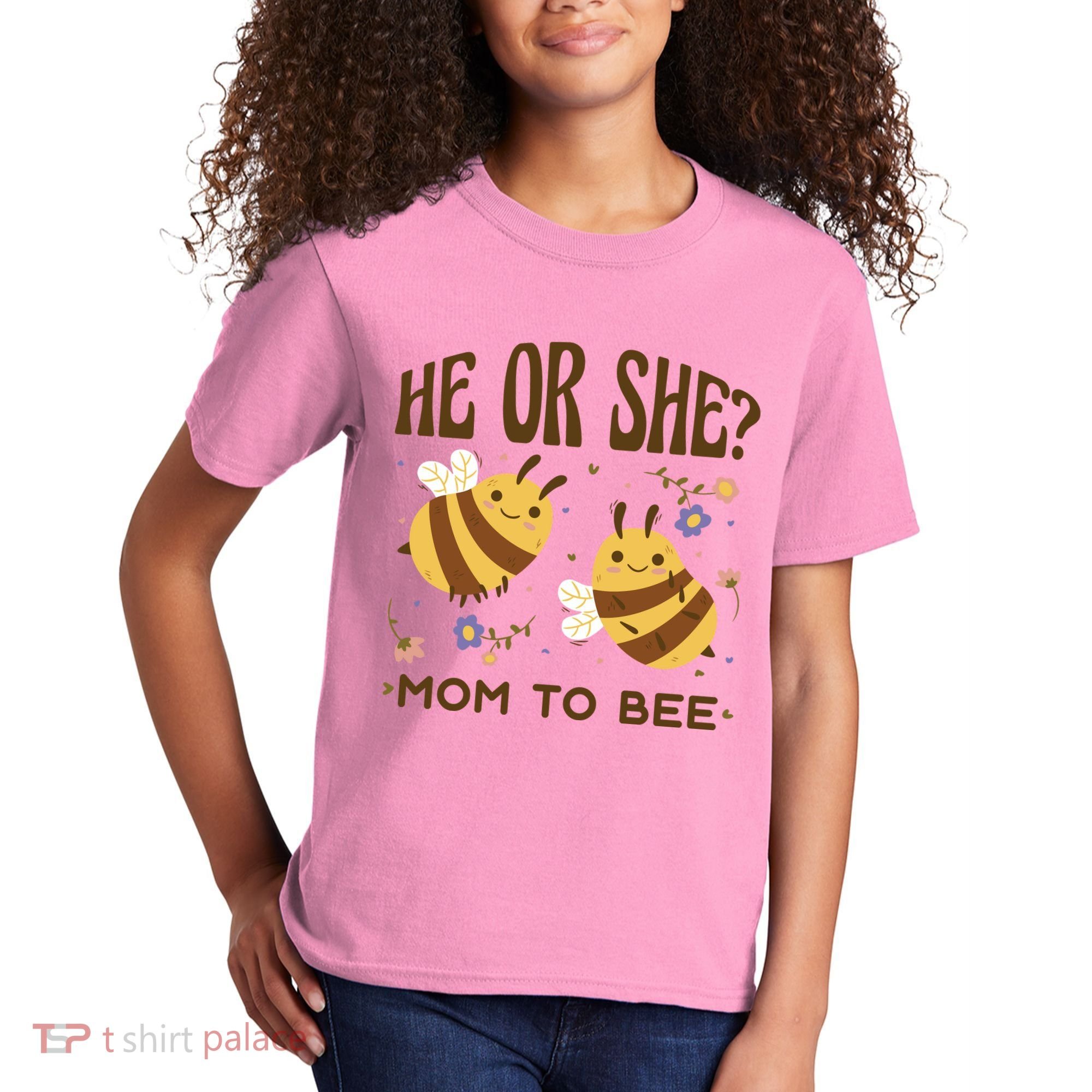 He Or She Mom To Bee Gender Reveal Kids T-Shirt