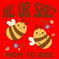 He Or She Mom To Bee Gender Reveal Santa Hat thumb 1