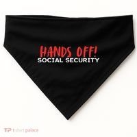 Hands Off Social Security Protest Resist Save Democracy USA-Made Doggie Bandana thumb 0
