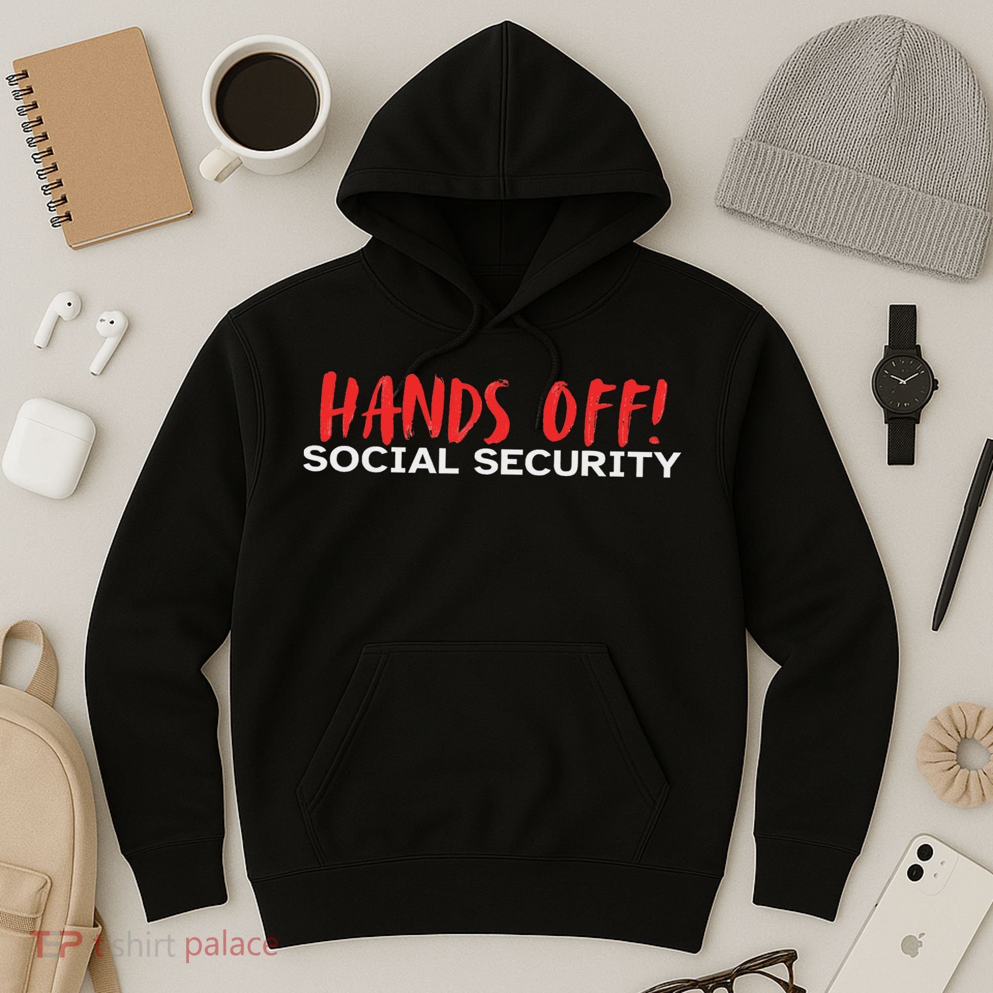 Hands Off Social Security Protest Resist Save Democracy Hoodie