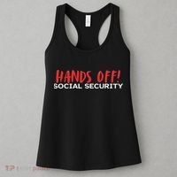 Hands Off Social Security Protest Resist Save Democracy Women's Tank Top thumb 3