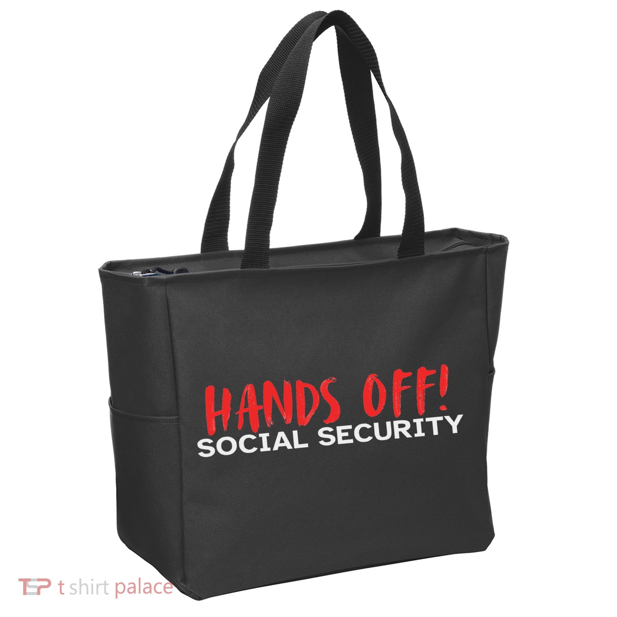 Hands Off Social Security Protest Resist Save Democracy Tote Bag