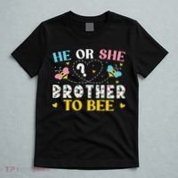 He Or She Brother To Bee Gender Reveal Party Outfit Brother T-Shirt thumb 5
