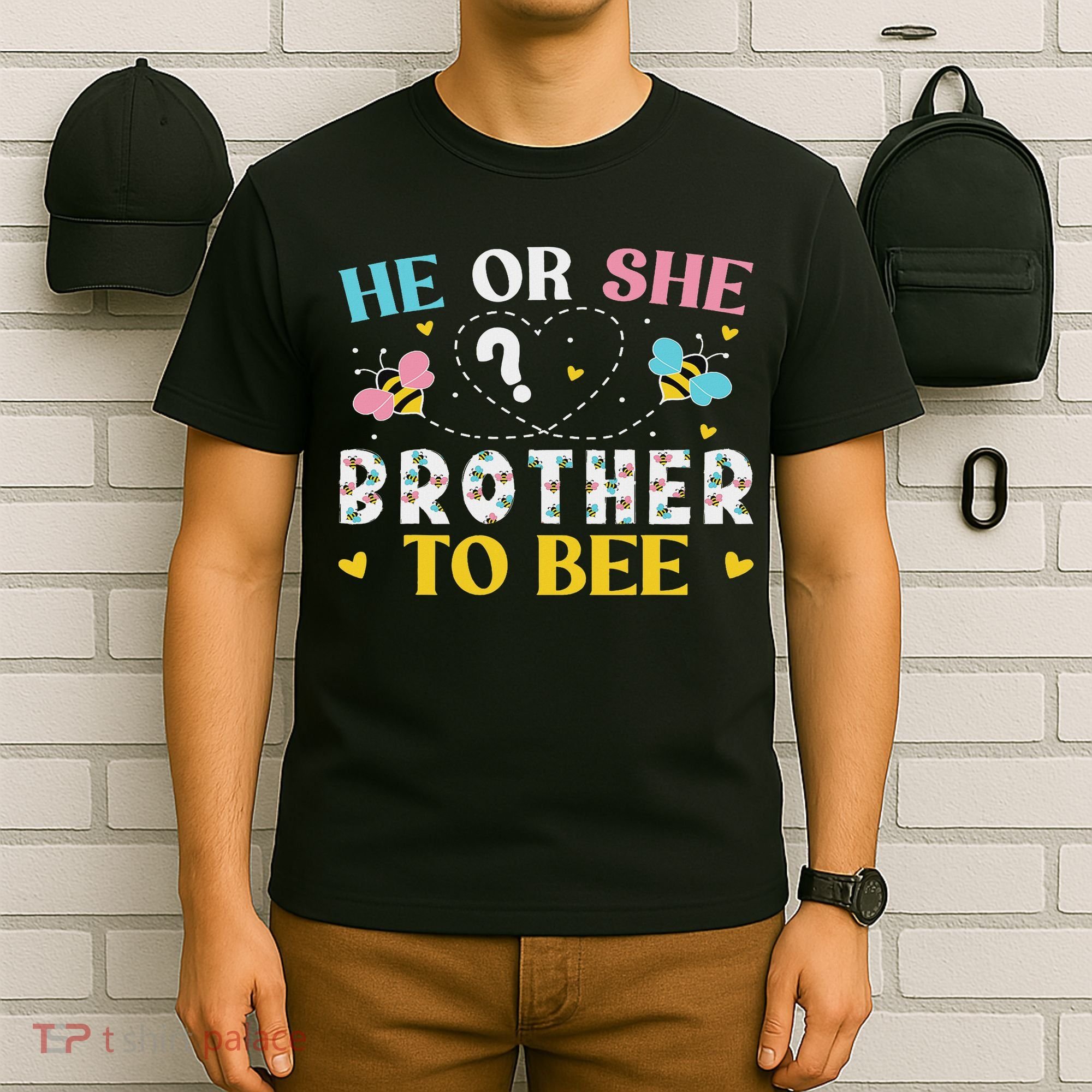 He Or She Brother To Bee Gender Reveal Party Outfit Brother T-Shirt