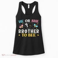 He Or She Brother To Bee Gender Reveal Party Outfit Brother Women's Tank Top thumb 0