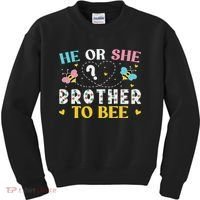 He Or She Brother To Bee Gender Reveal Party Outfit Brother Kids Sweatshirt thumb 0