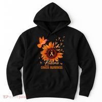 Hummingbird Orange Sunflower Leukemia Cancer Awareness Hoodie thumb 0