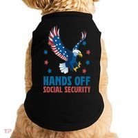 Hands Off Social Security USA Flag Eagle For Women Doggie Tank thumb 0