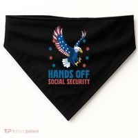 Hands Off Social Security USA Flag Eagle For Women USA-Made Doggie Bandana thumb 0
