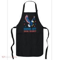 Hands Off Social Security USA Flag Eagle For Women Apron thumb 0