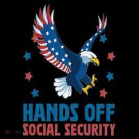 Hands Off Social Security USA Flag Eagle For Women Coffee Mug thumb 5
