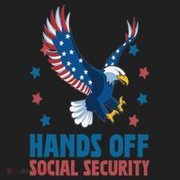 Hands Off Social Security USA Flag Eagle For Women Beanie thumb 2