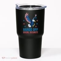 Hands Off Social Security USA Flag Eagle For Women Tumbler thumb 0