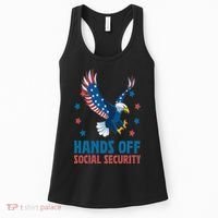 Hands Off Social Security USA Flag Eagle For Women Women's Tank Top thumb 0
