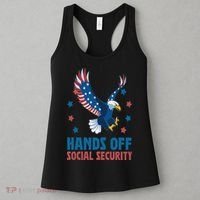 Hands Off Social Security USA Flag Eagle For Women Women's Tank Top thumb 3