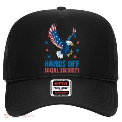 Hands Off Social Security USA Flag Eagle For Women Hat