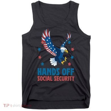 Hands Off Social Security USA Flag Eagle For Women Tank Top