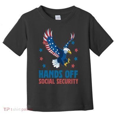 Hands Off Social Security USA Flag Eagle For Women Toddler T-Shirt