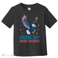Hands Off Social Security USA Flag Eagle For Women Toddler T-Shirt thumb 0